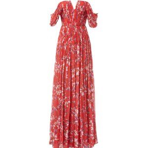 AMUR Kyla Red Floral Gown, Size 2